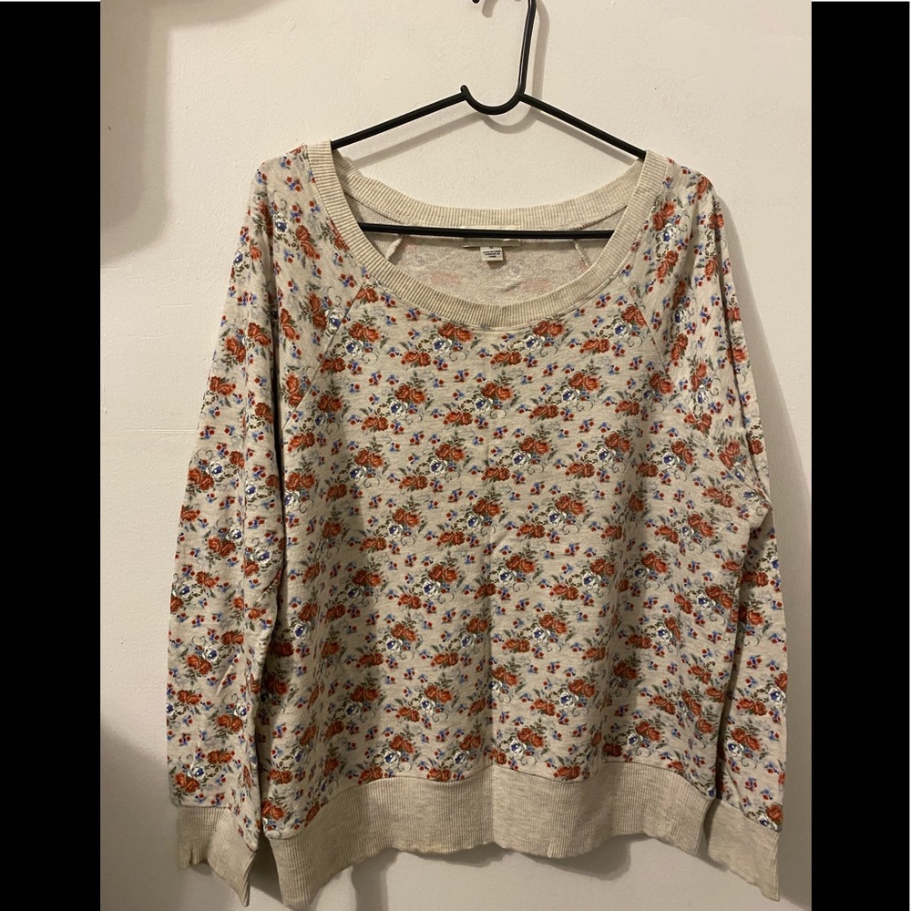 Floral pullover sweater